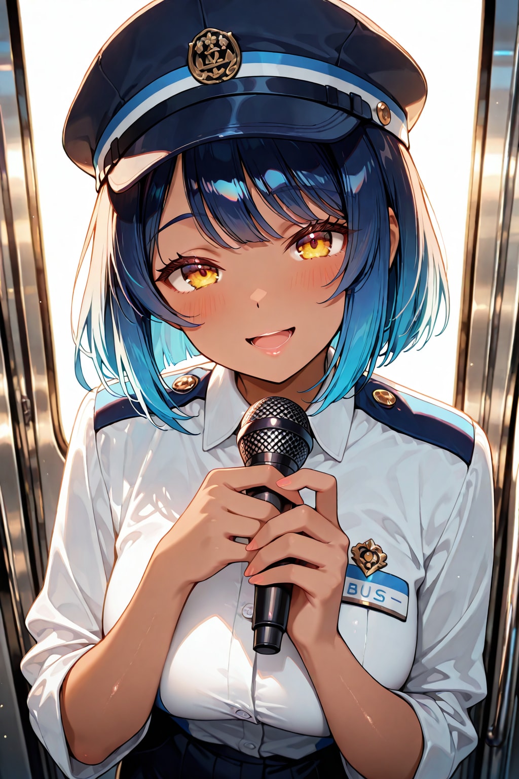 青ギャルバスガイド① | の人気AIイラスト・グラビア