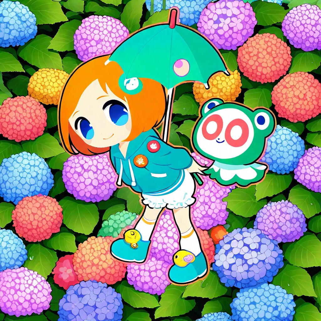 梅雨時の女の子