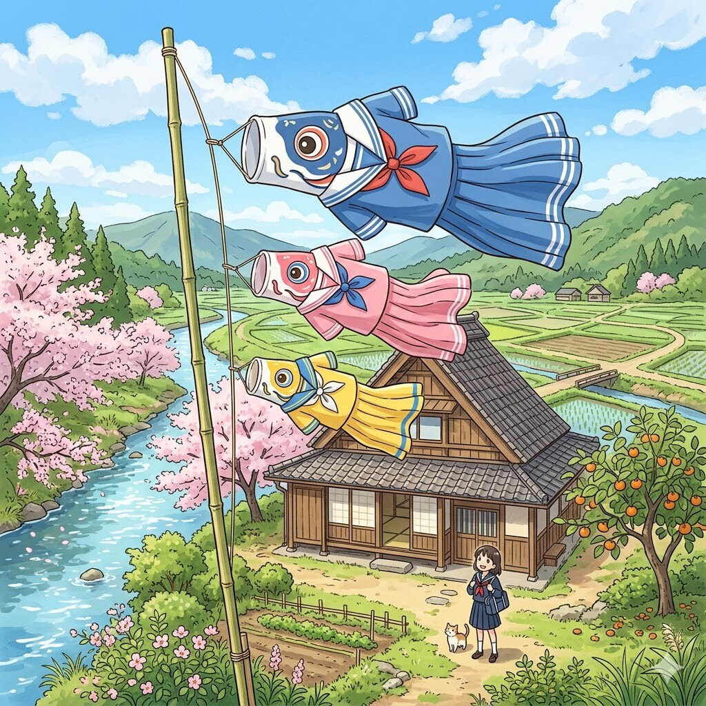 セーラー服のぼり