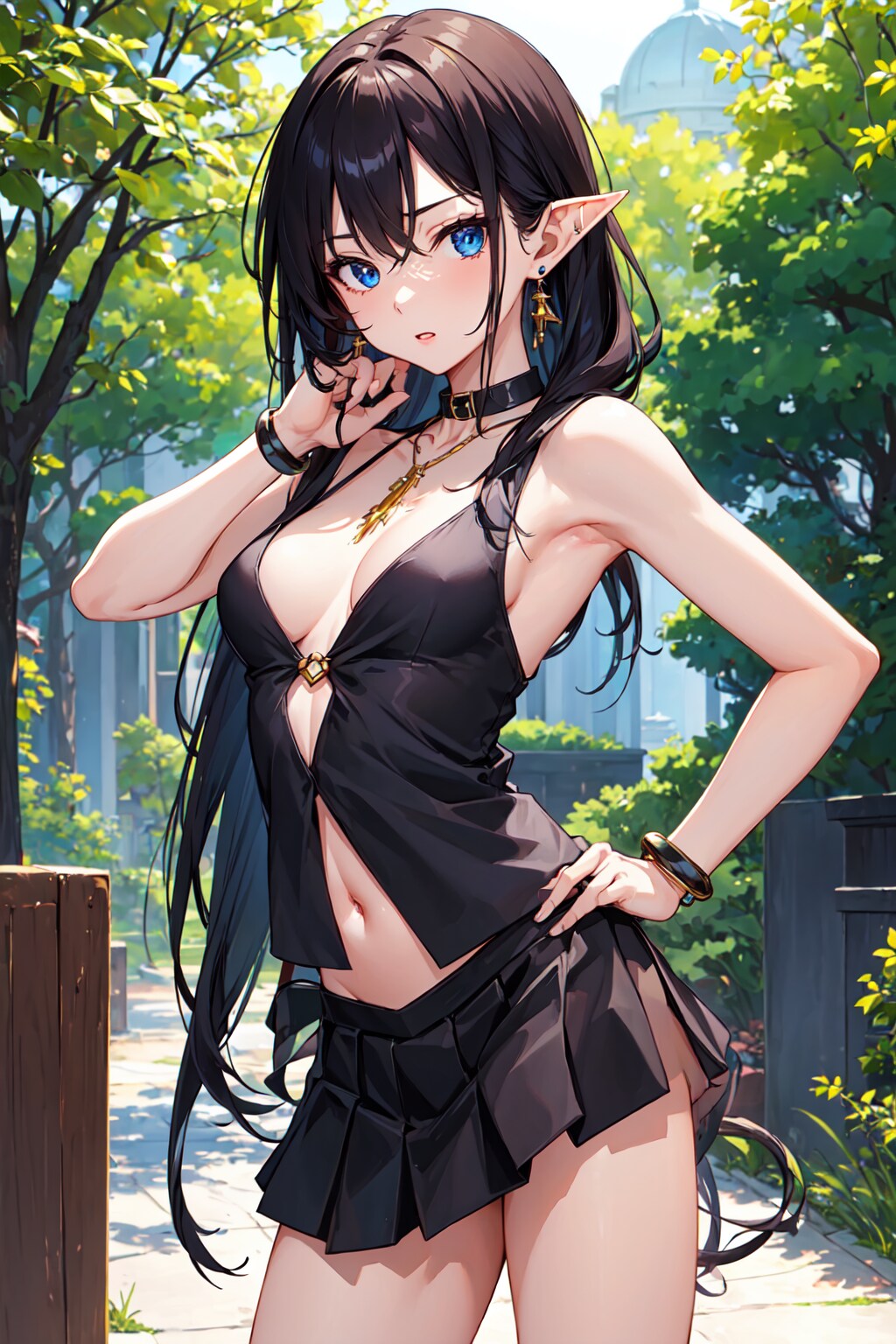街のエルフの少女