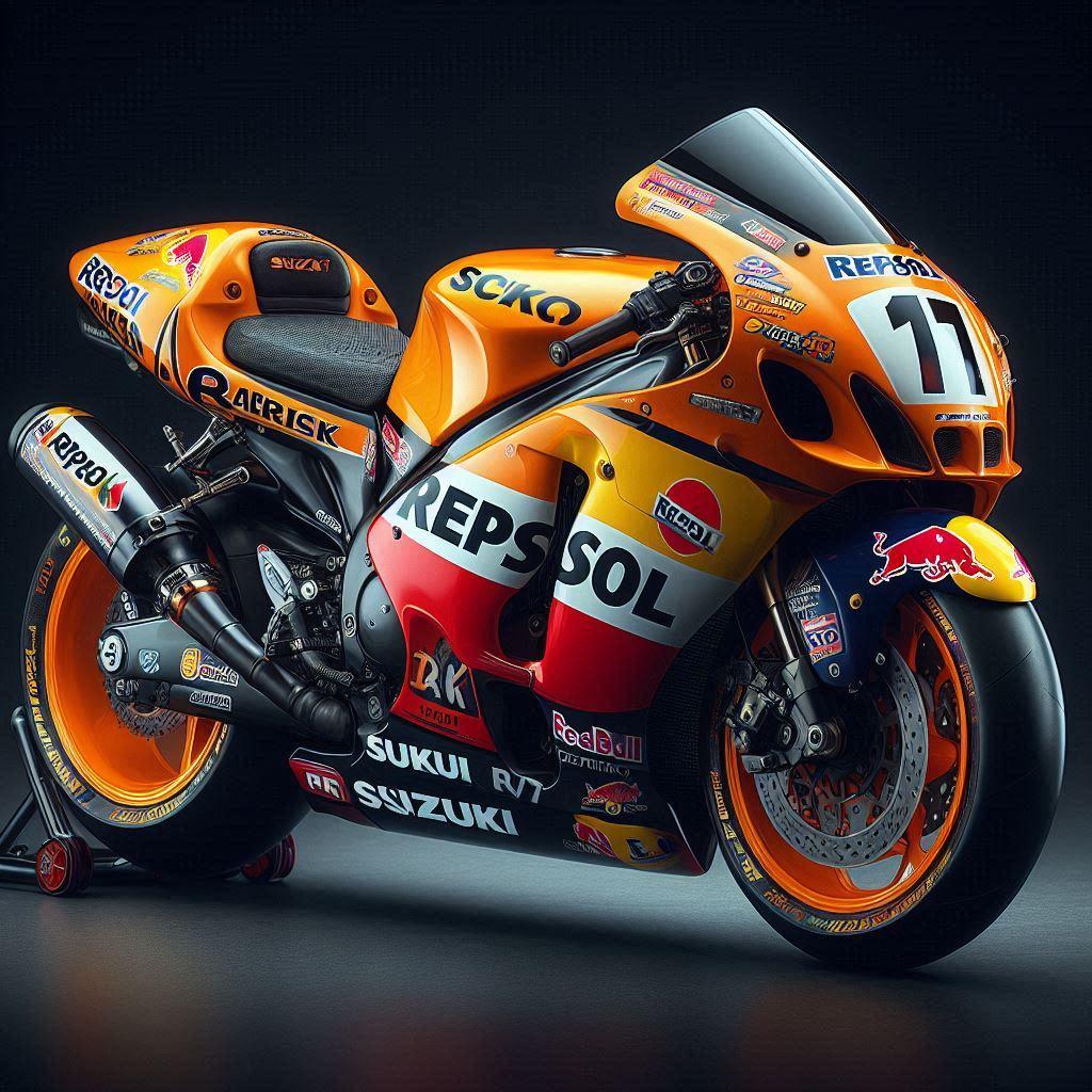 レプソルカラーのレーシングバイク | の人気AIイラスト・グラビア
