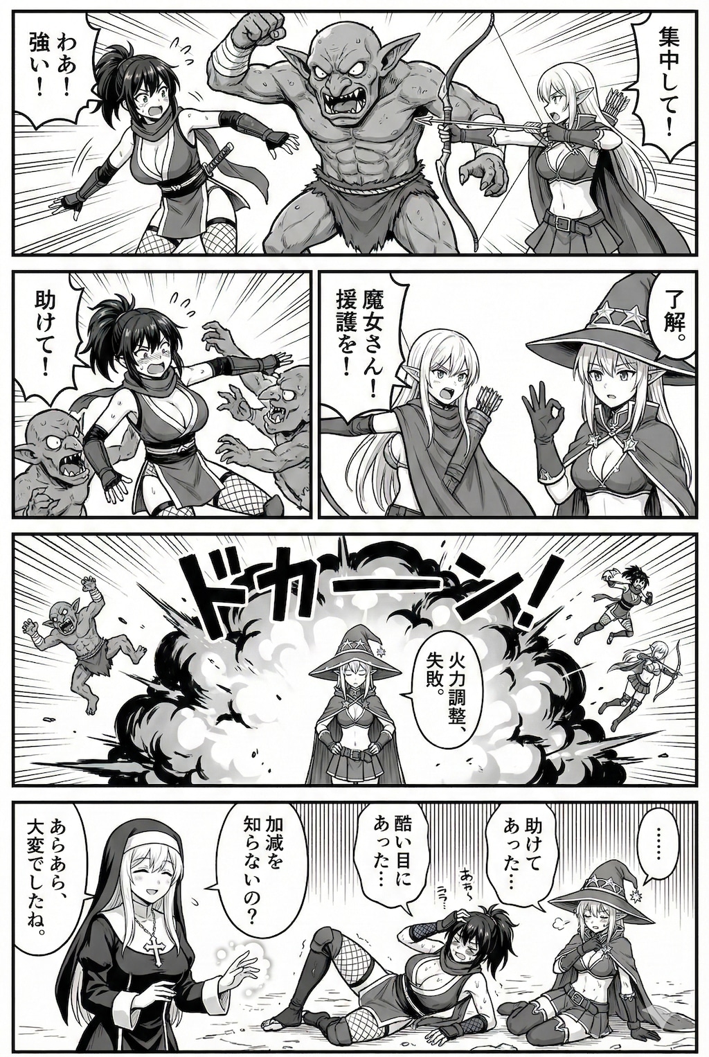 Geminiさんのファンタジー４コマ風　その２