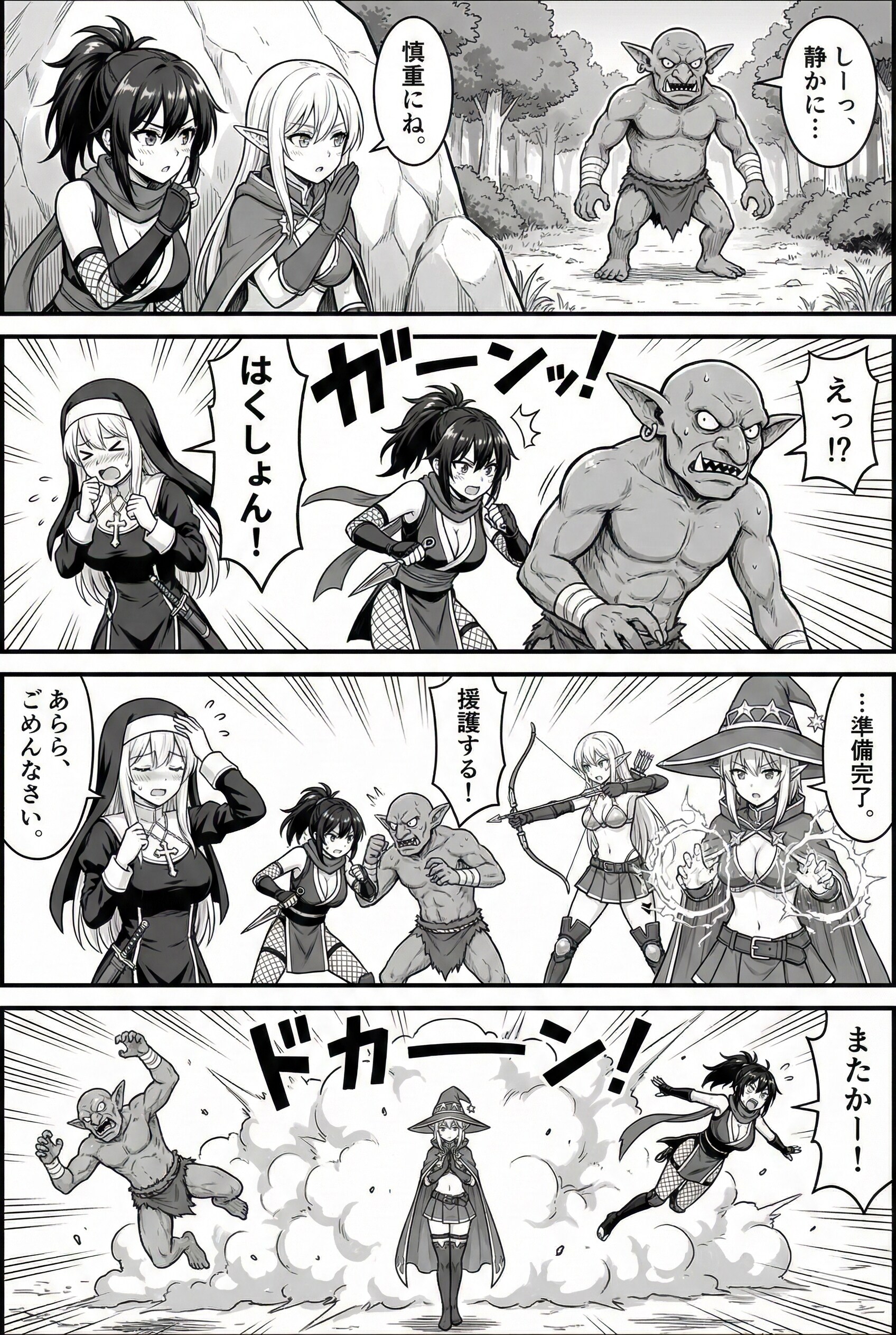 Geminiさんのファンタジー４コマ風　その２