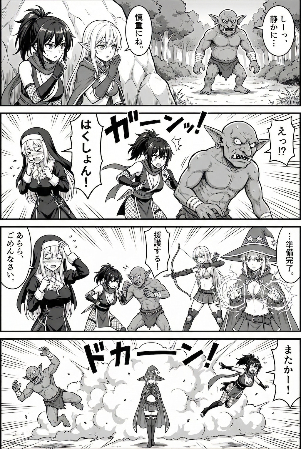 Geminiさんのファンタジー４コマ風　その２