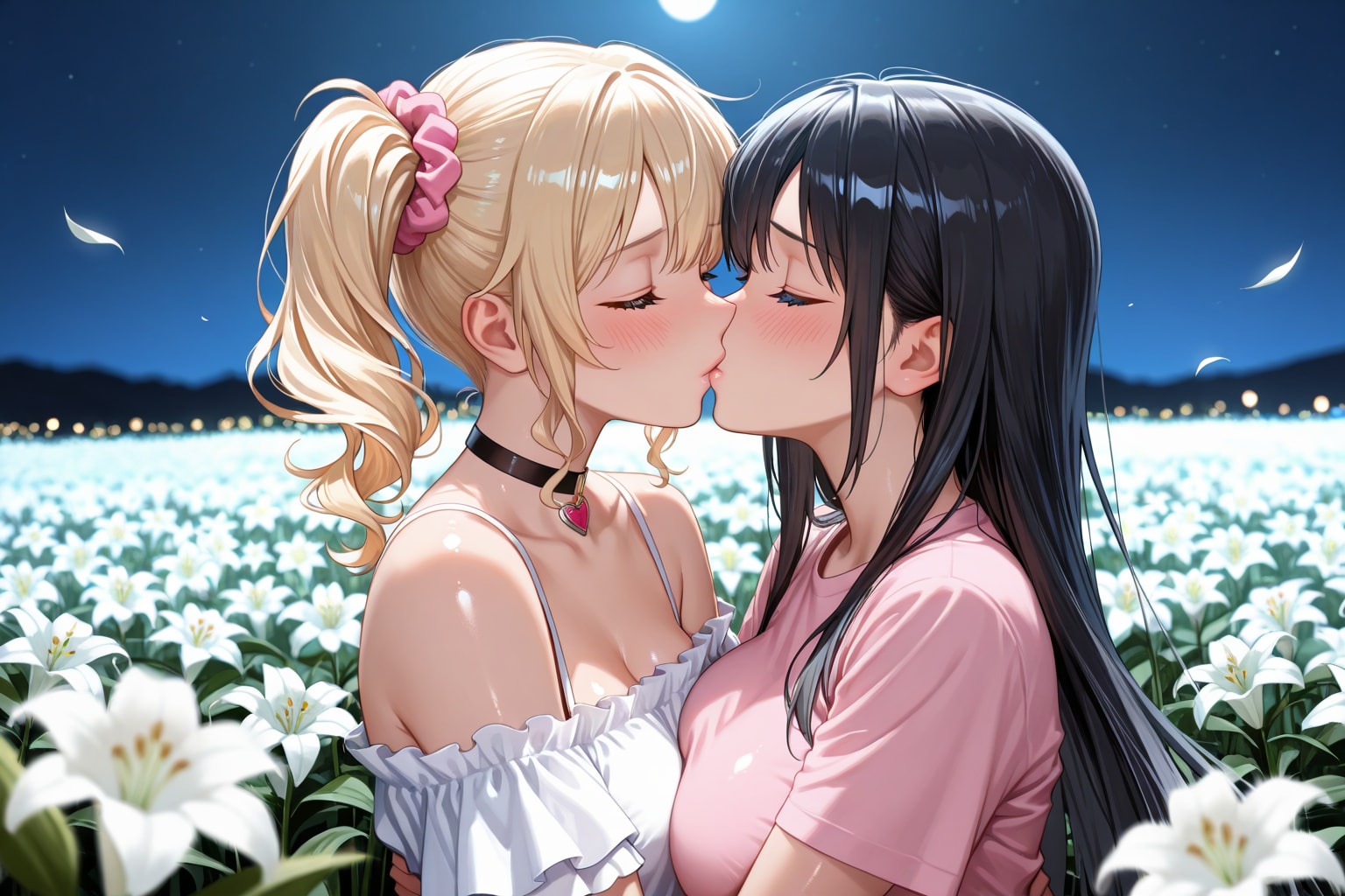 百合の花が咲く夜に