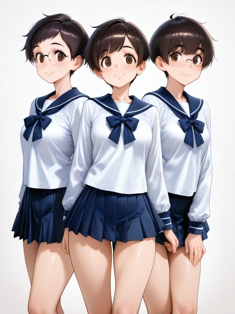 眼鏡と女子高校生と | の人気AIイラスト・グラビア