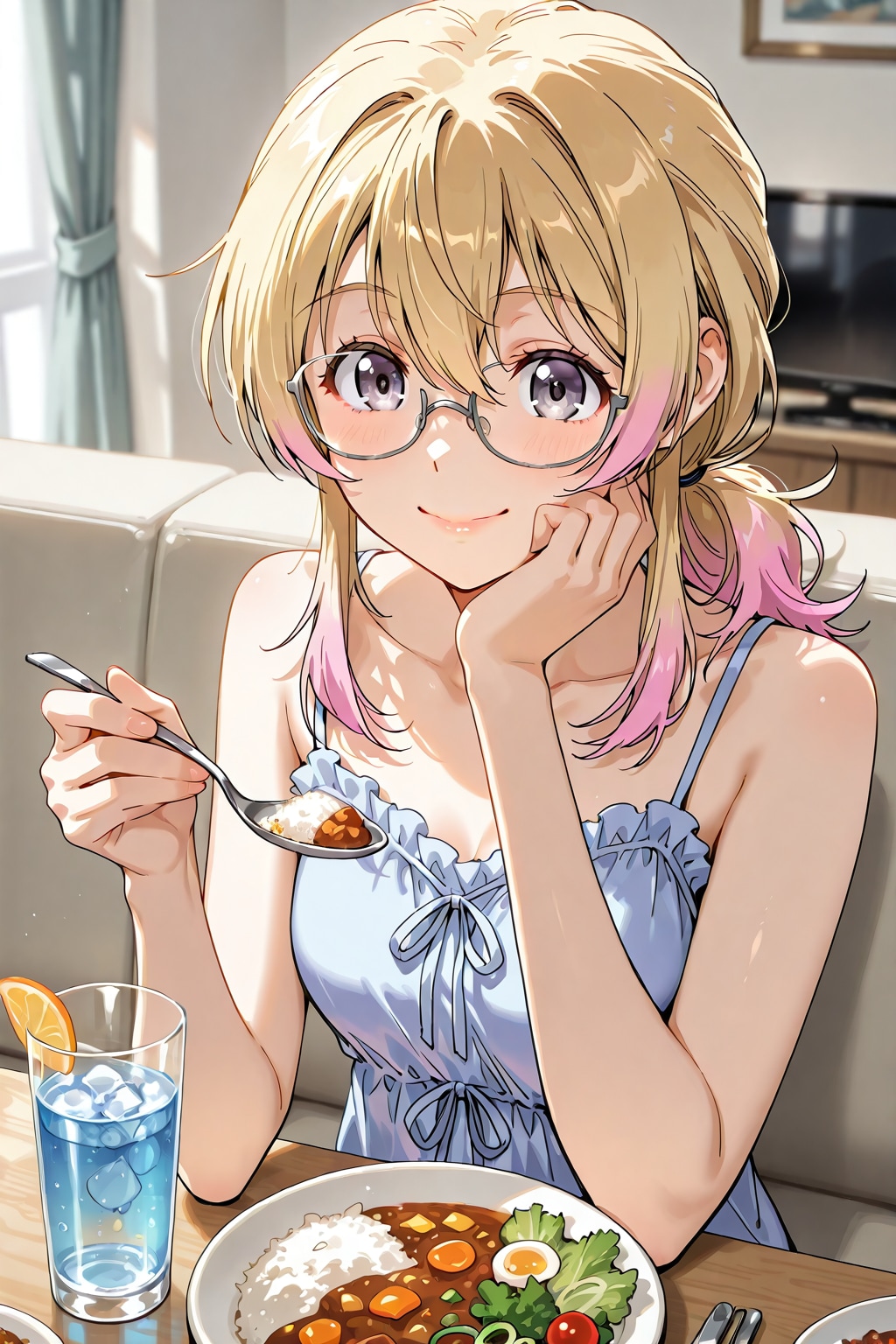 お母さんの特製夏野菜カレー、本当に美味しいね！この間、調理実習でカレー作ったし、今度作り方教えてよ！