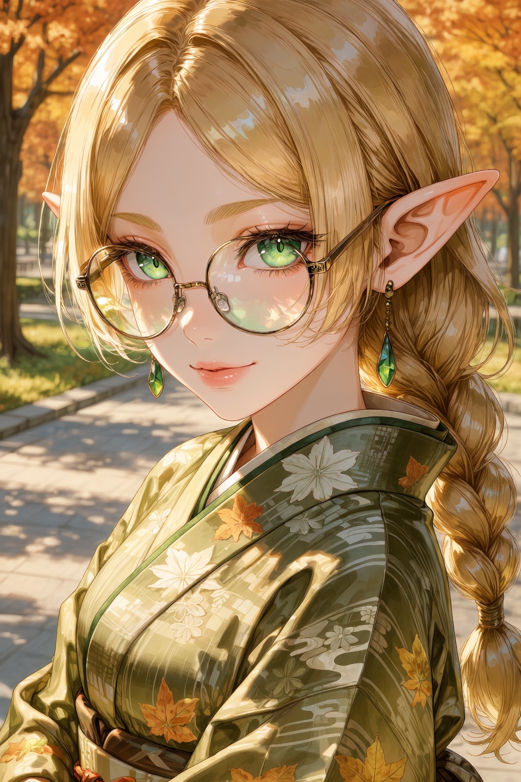 うちのエルフさんの着物姿