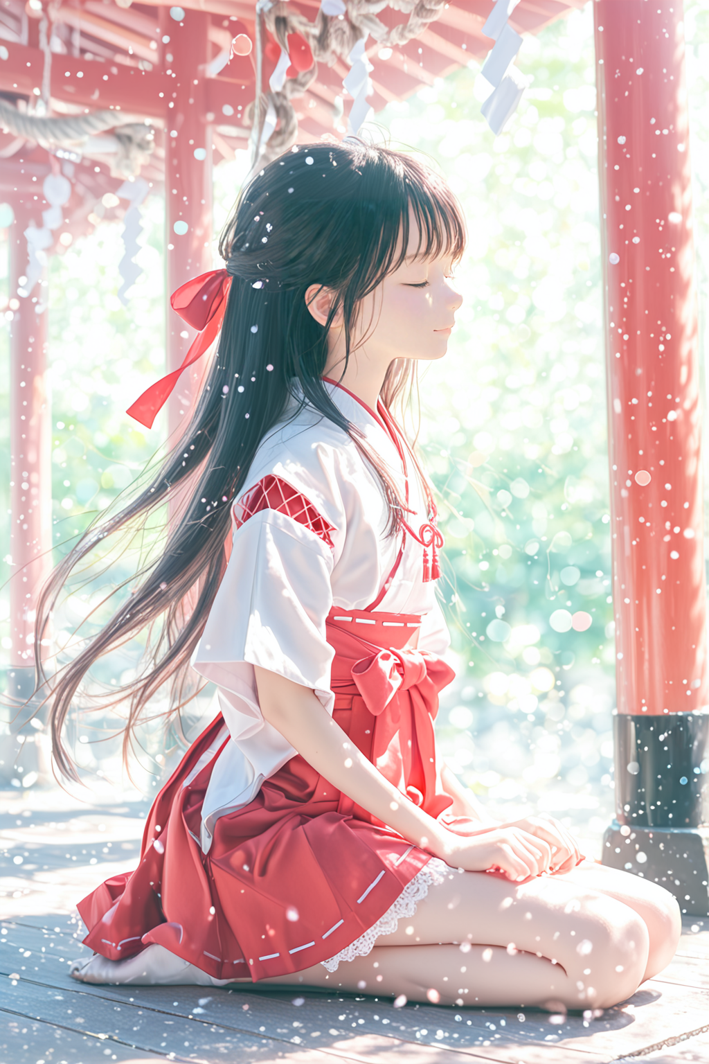 光の参道で、風にほどける