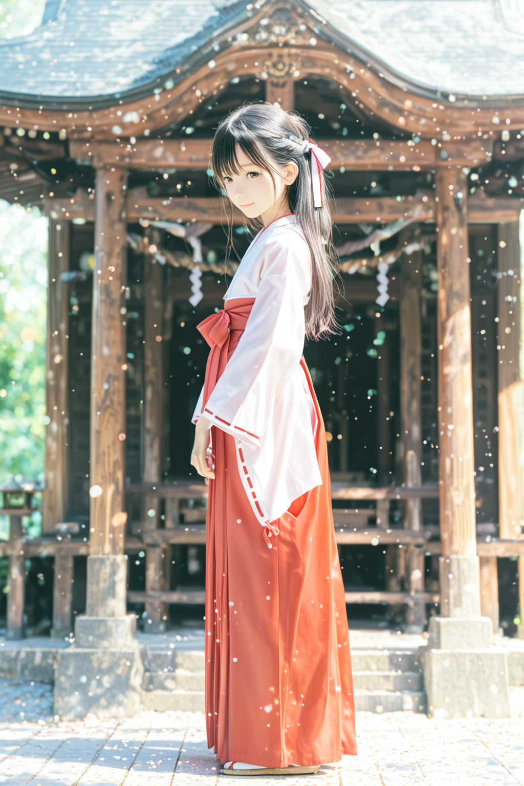 光の参道で、風にほどける