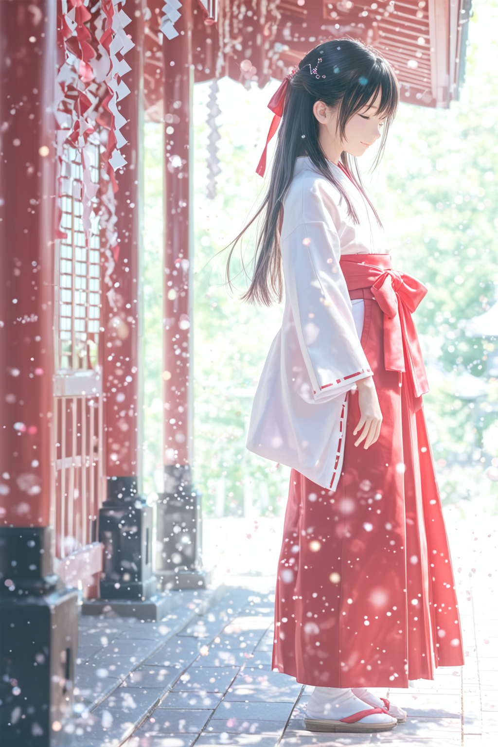 光の参道で、風にほどける