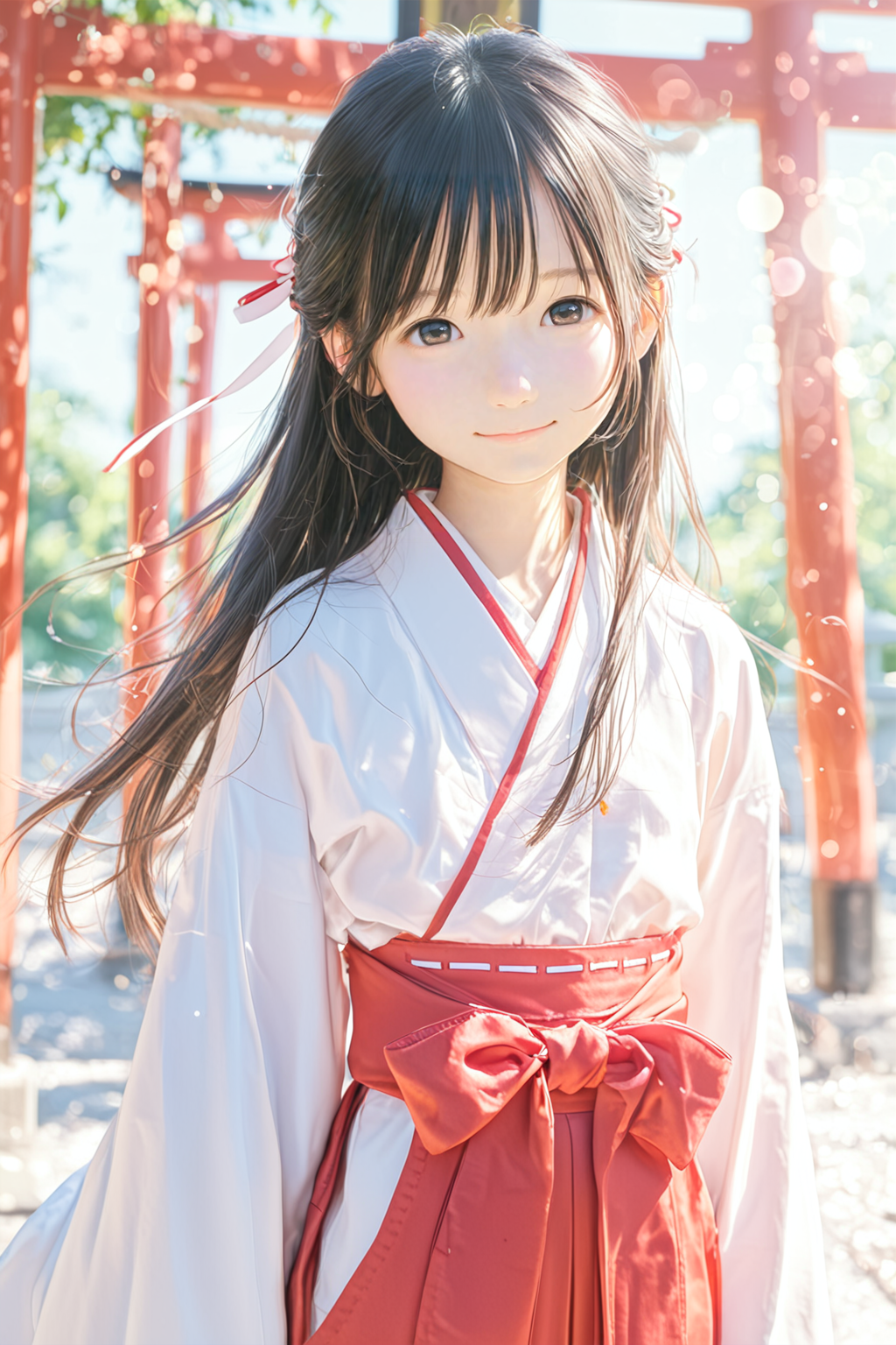 光の参道で、風にほどける | の人気AIイラスト・グラビア