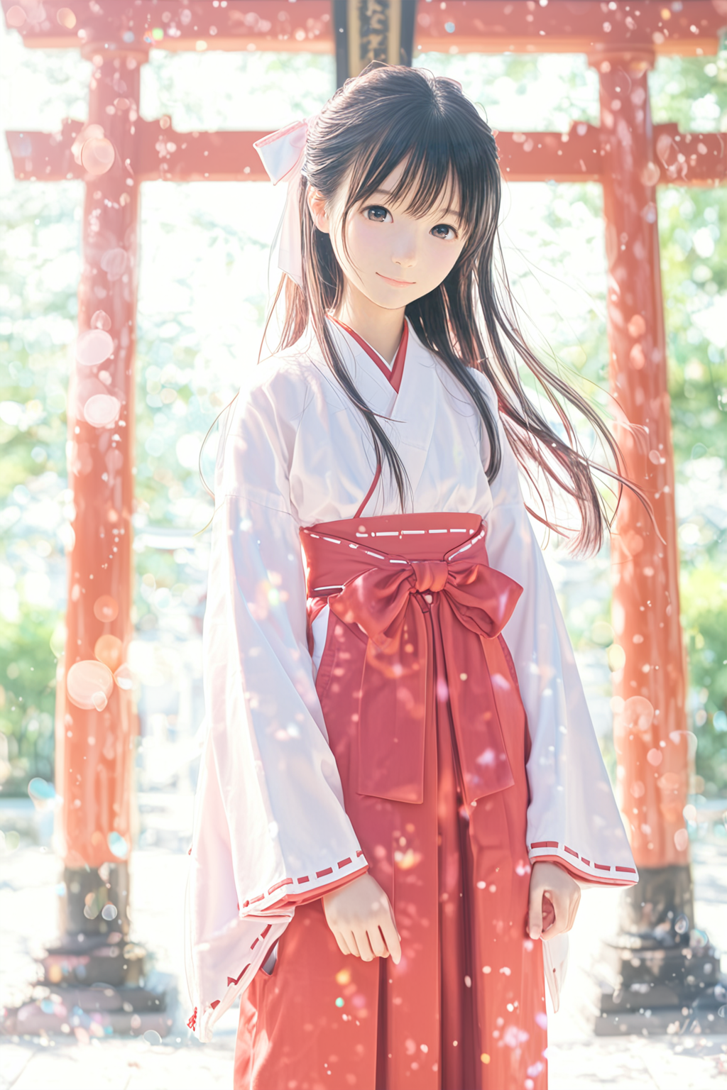 光の参道で、風にほどける