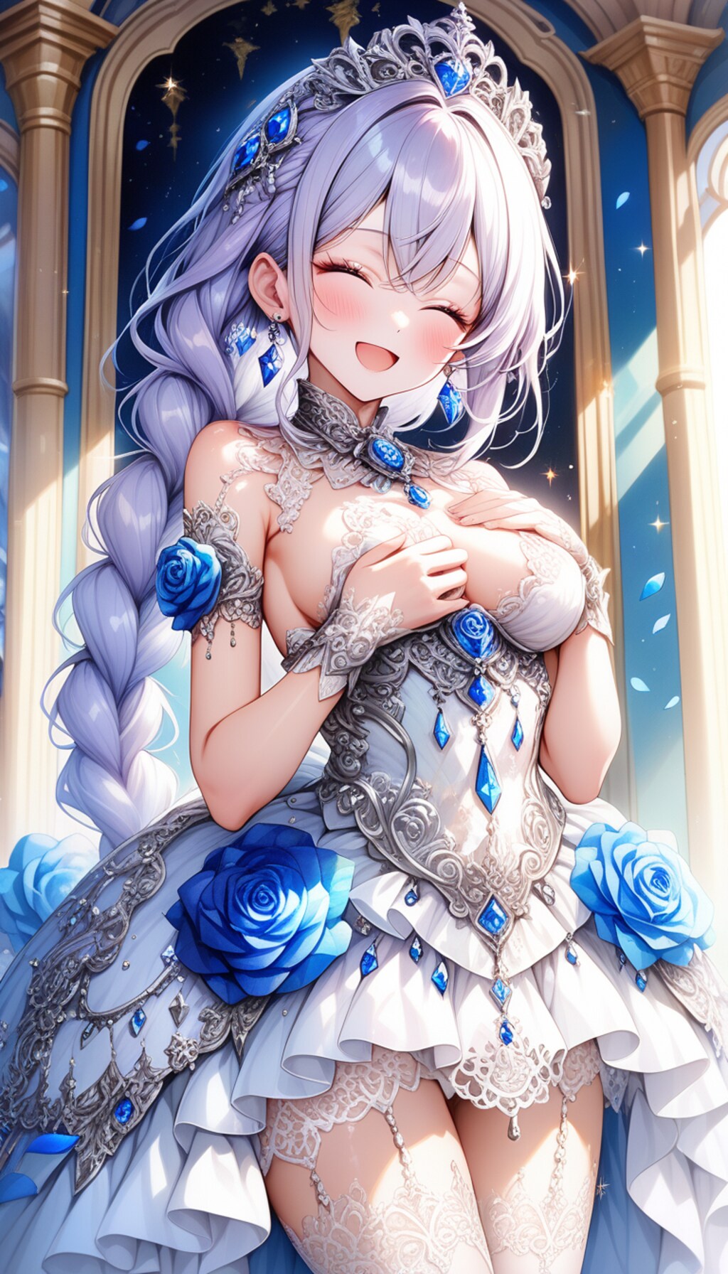 Days AI「綺麗なドレスを着れて、嬉しいですわ。」