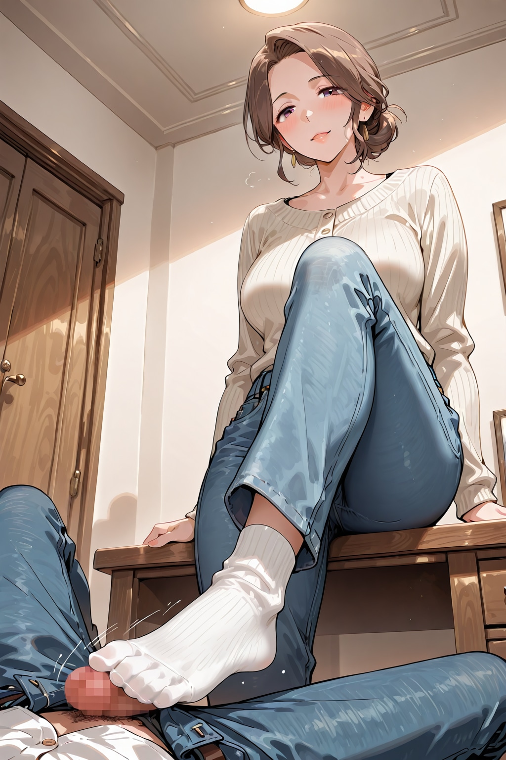 人妻お姉さん　私服足コキ2
