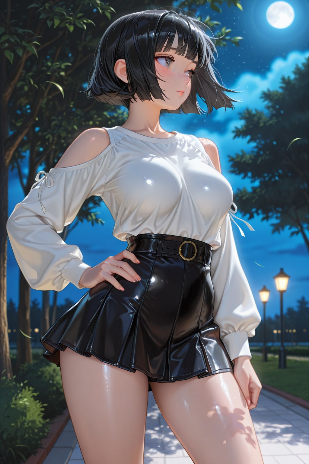 遠くを見つめるそばかすボブちゃん