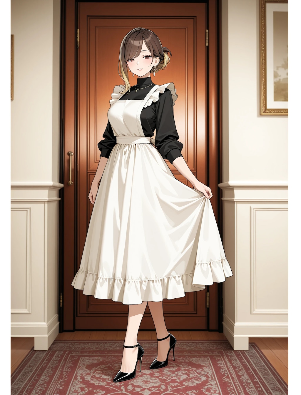 朝からエプロン美人に癒されて…♡