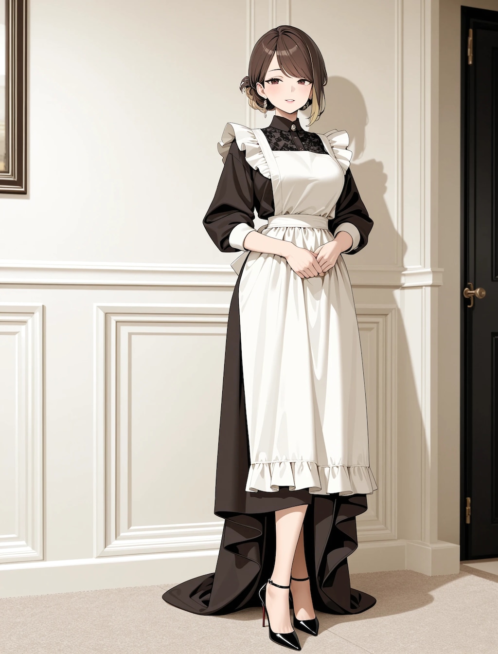 朝からエプロン美人に癒されて…♡