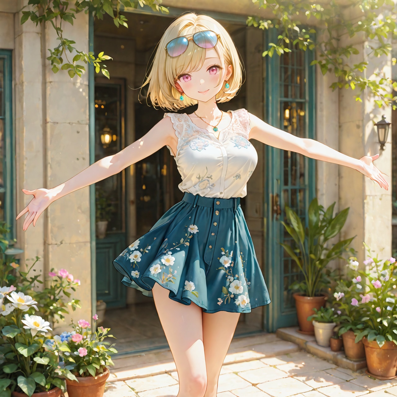 花柄スカート | の人気AIイラスト・グラビア