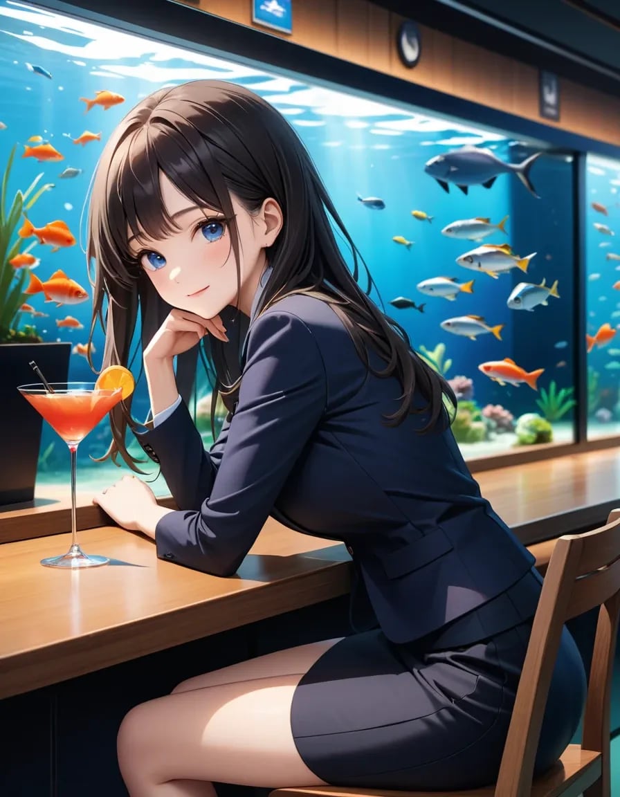 キャリアウーマンの隠れ家バー | の人気AIイラスト・グラビア