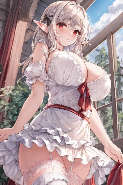 寝間着のまま午後を過ごす、ものぐさエルフお姉さま