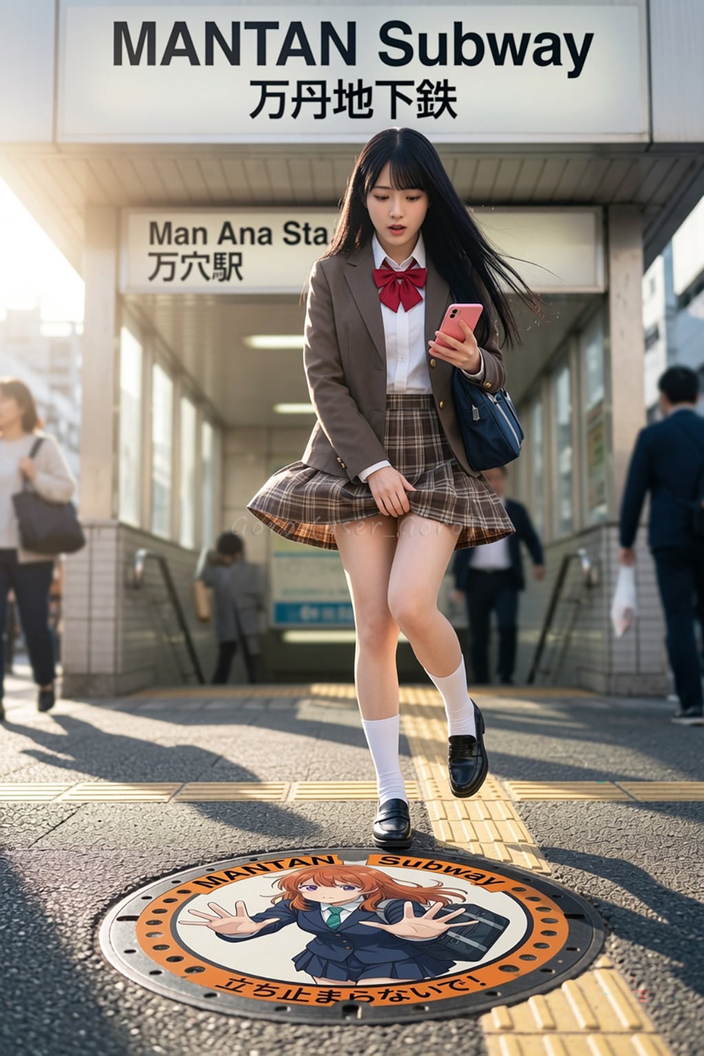 注意してくれるマンホール