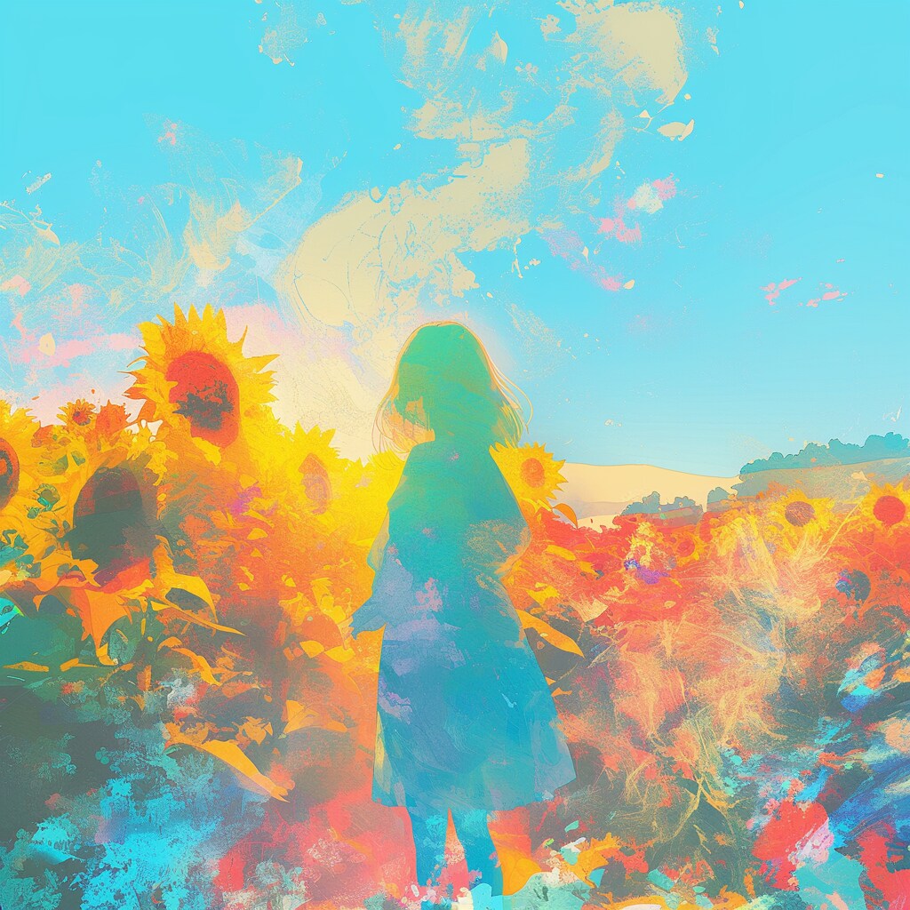 向日葵と少女　其の一