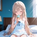 寝起きのアイス（-_-）Zzz... 2枚目