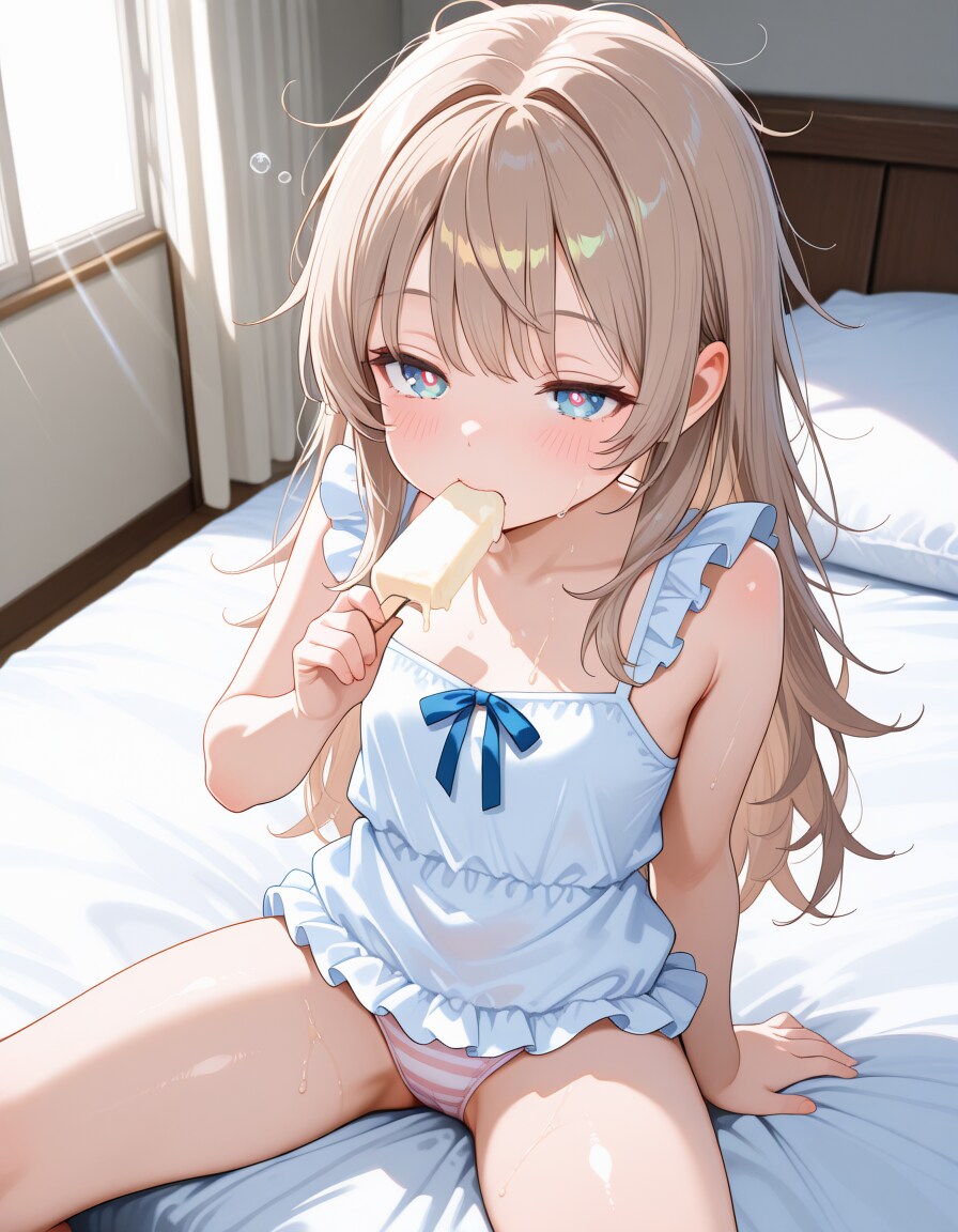 寝起きのアイス（-_-）Zzz...