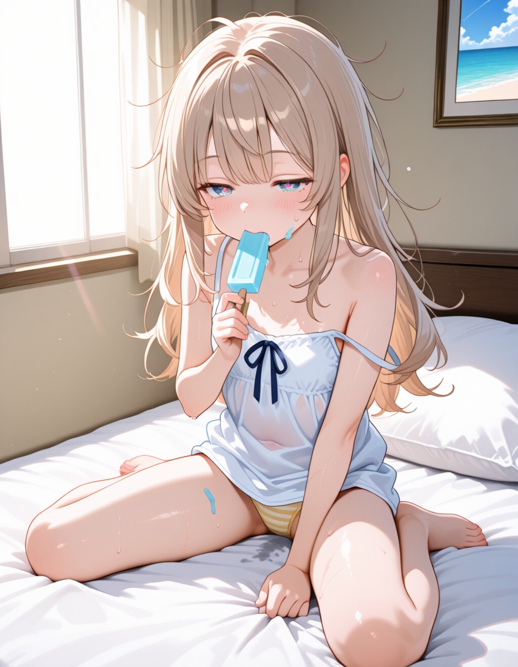 寝起きのアイス（-_-）Zzz...