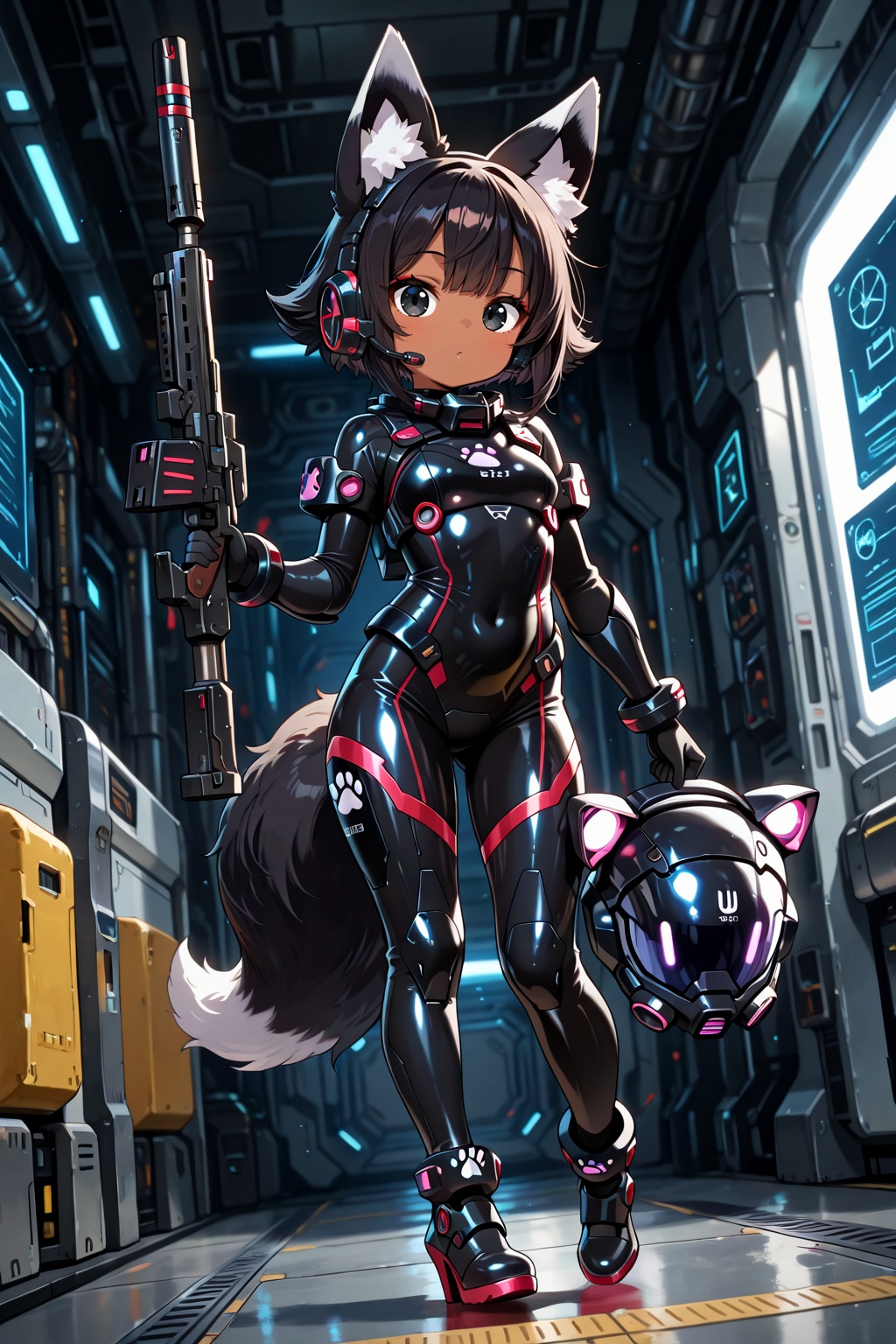 黒眼、黒髪、黒ケモミミ！ | の人気AIイラスト・グラビア