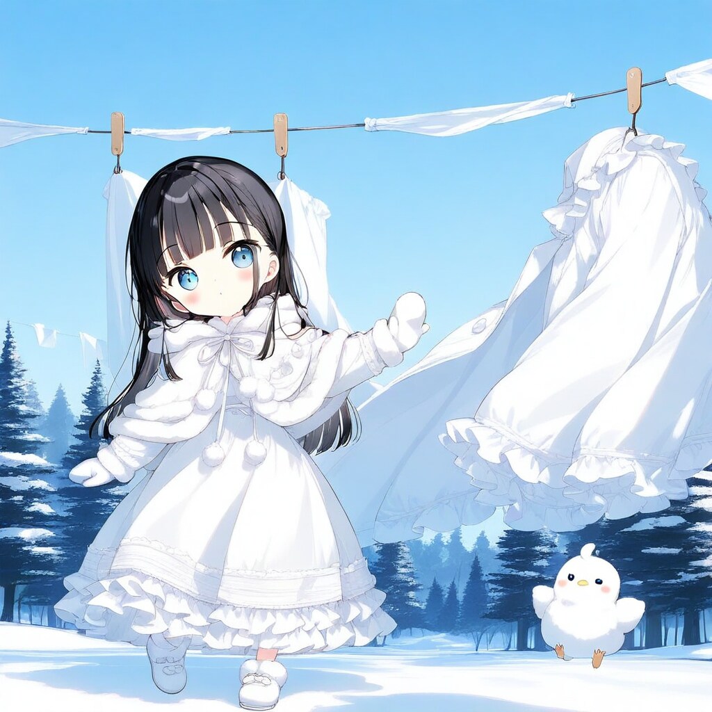 ちび姫おせんたく | の人気AIイラスト・グラビア