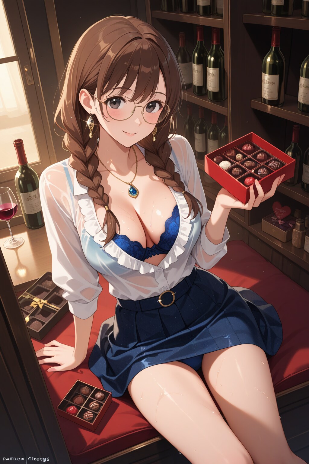 バレンタイン・タイム♡　チョコ用意してるクラブのお姉さん