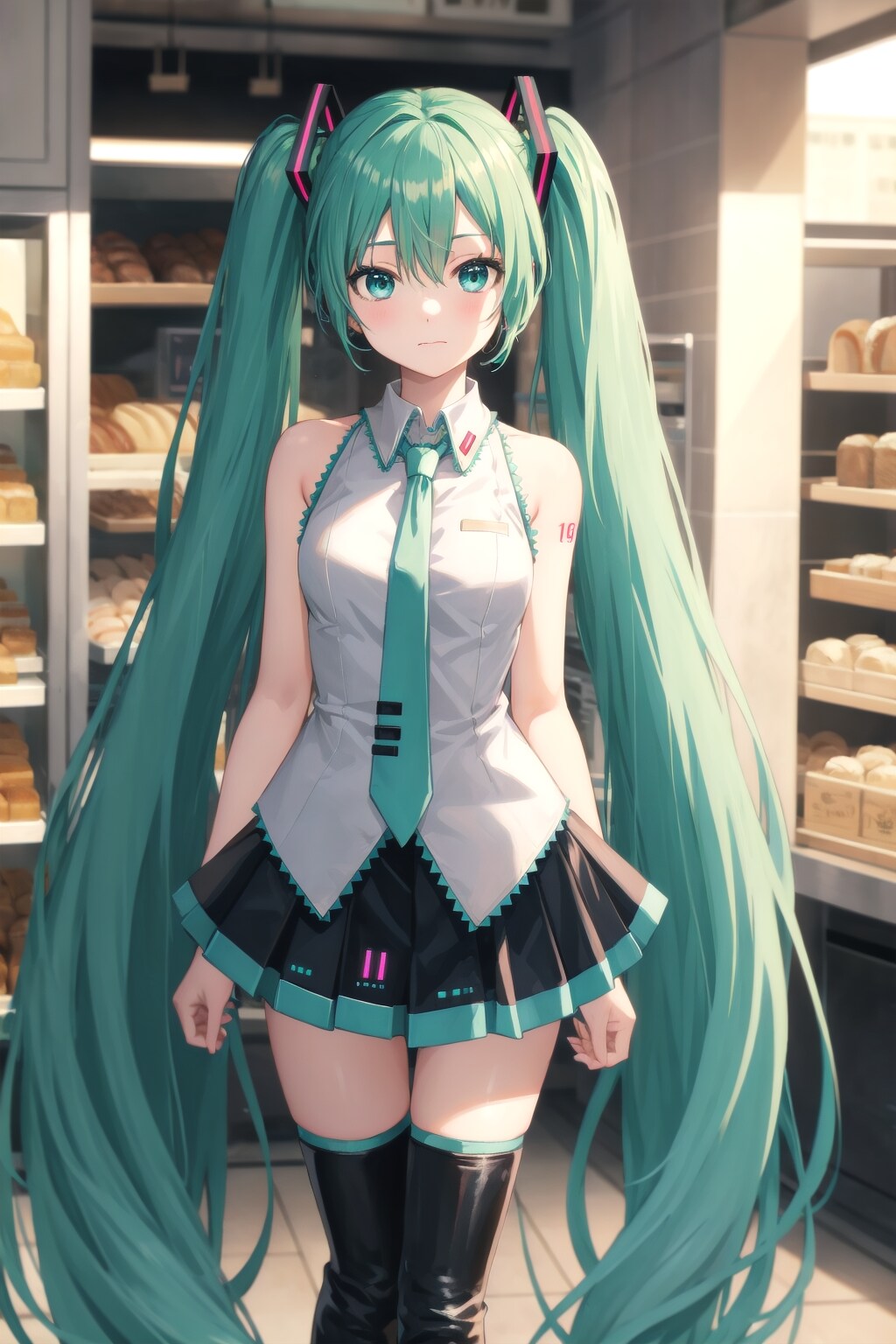 パン屋の前に立っている | の人気AIイラスト・グラビア