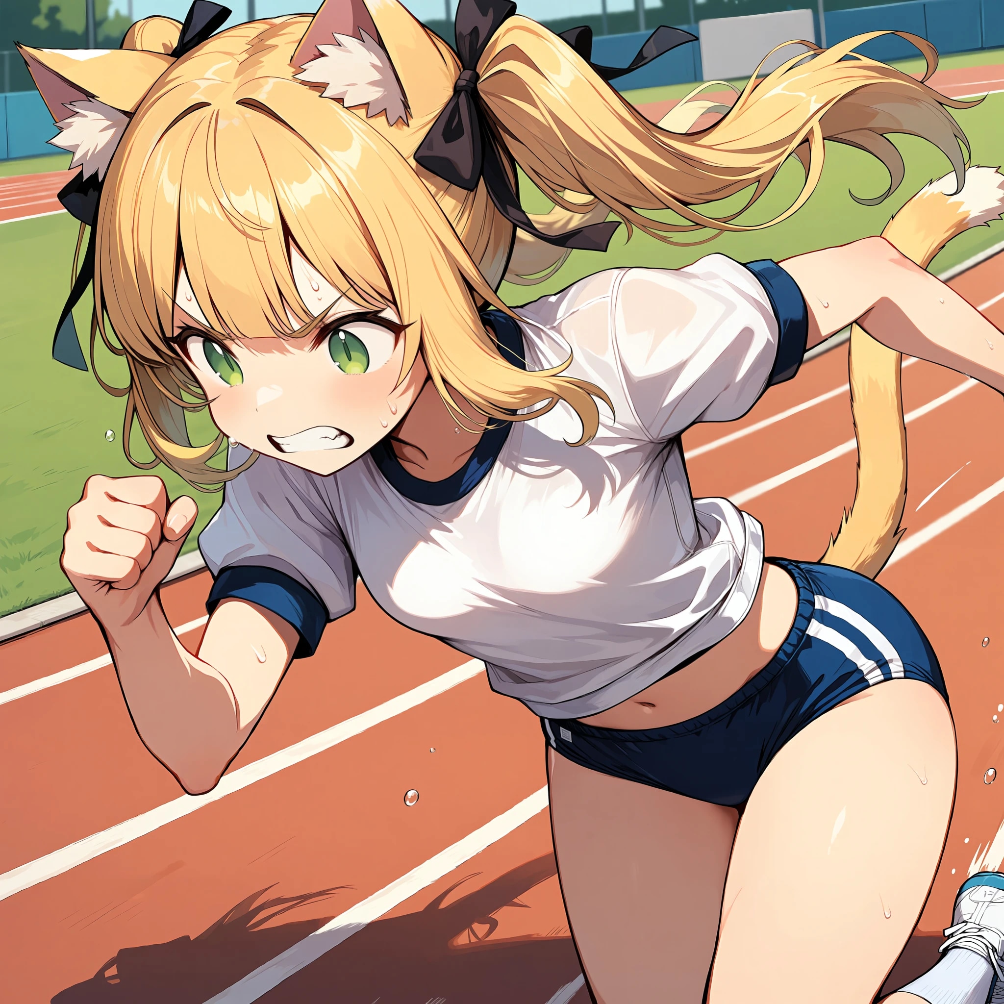 走る！猫耳の女の子