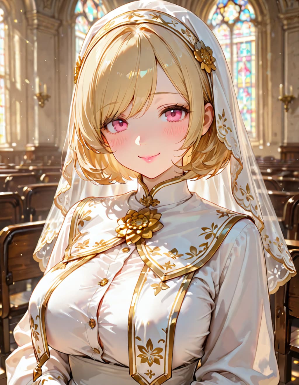 教会にいる天使（修道女）