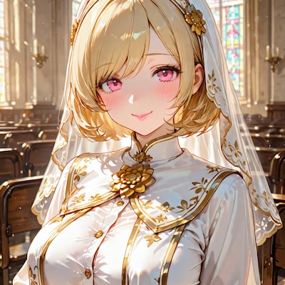 教会にいる天使(修道女)