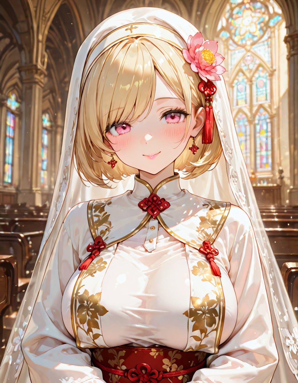 教会にいる天使（修道女）