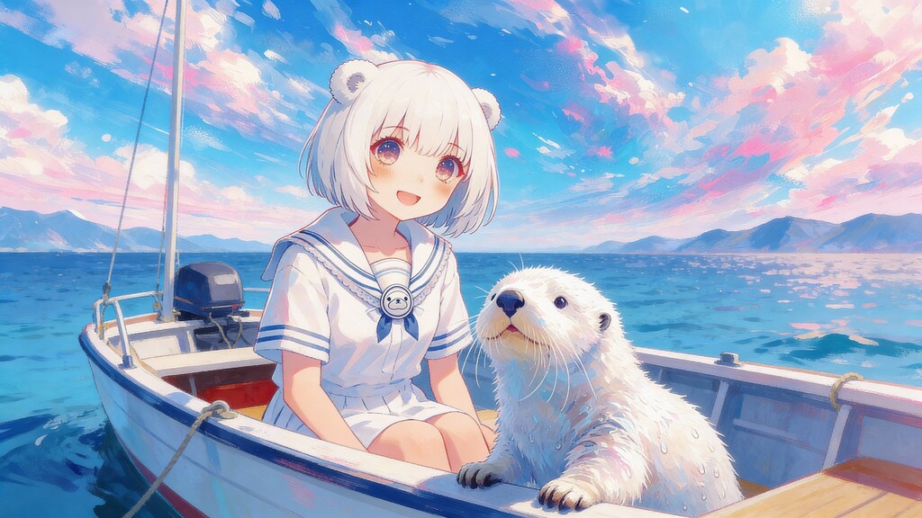 洋上白くま