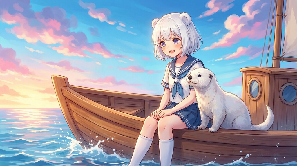 洋上白くま