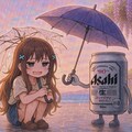 雨の日　小さな女の子 2枚目