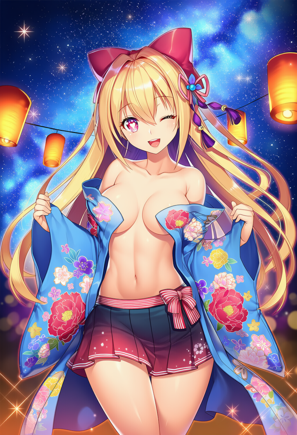 トップレスの美少女