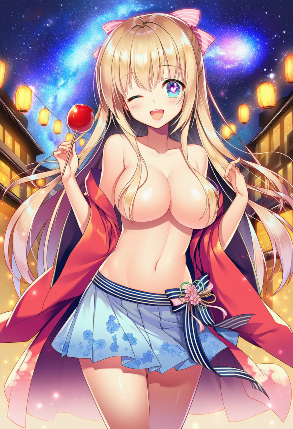 トップレスの美少女