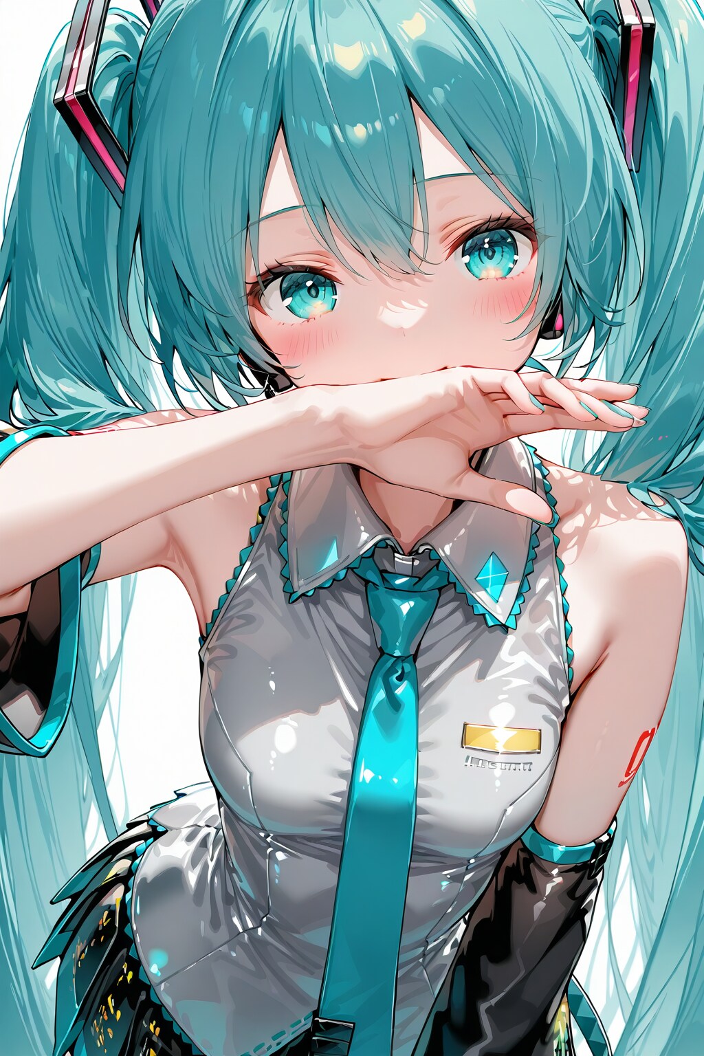 見つめるミクさん