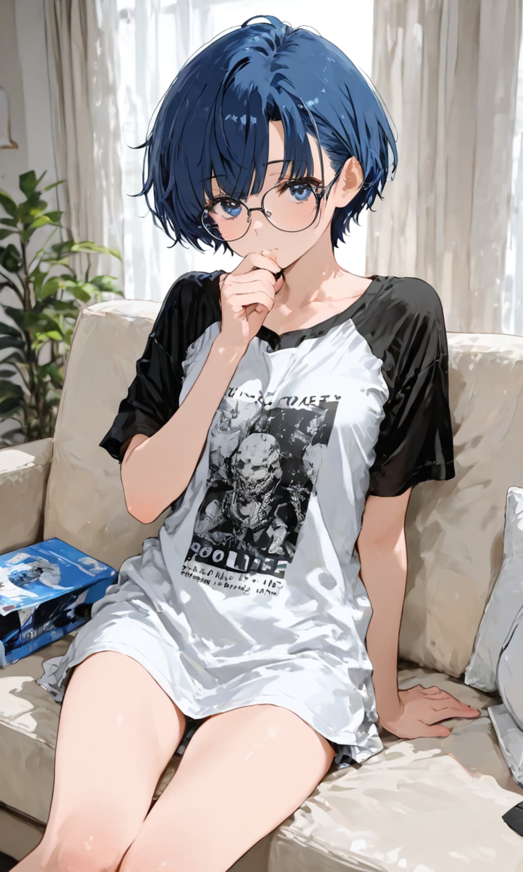 模型と一緒に柑菜ちゃん