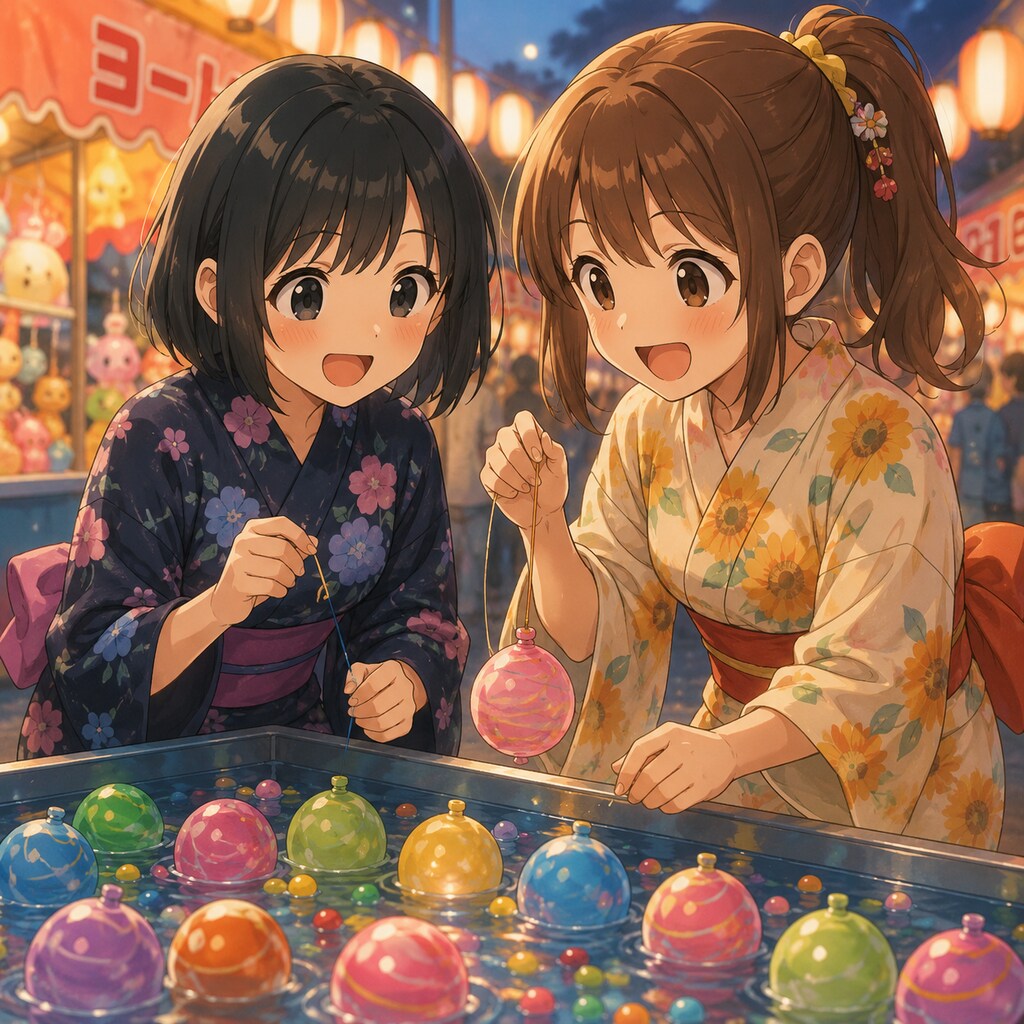 夏祭りと女の子