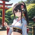 へそ出しで初詣 3枚目