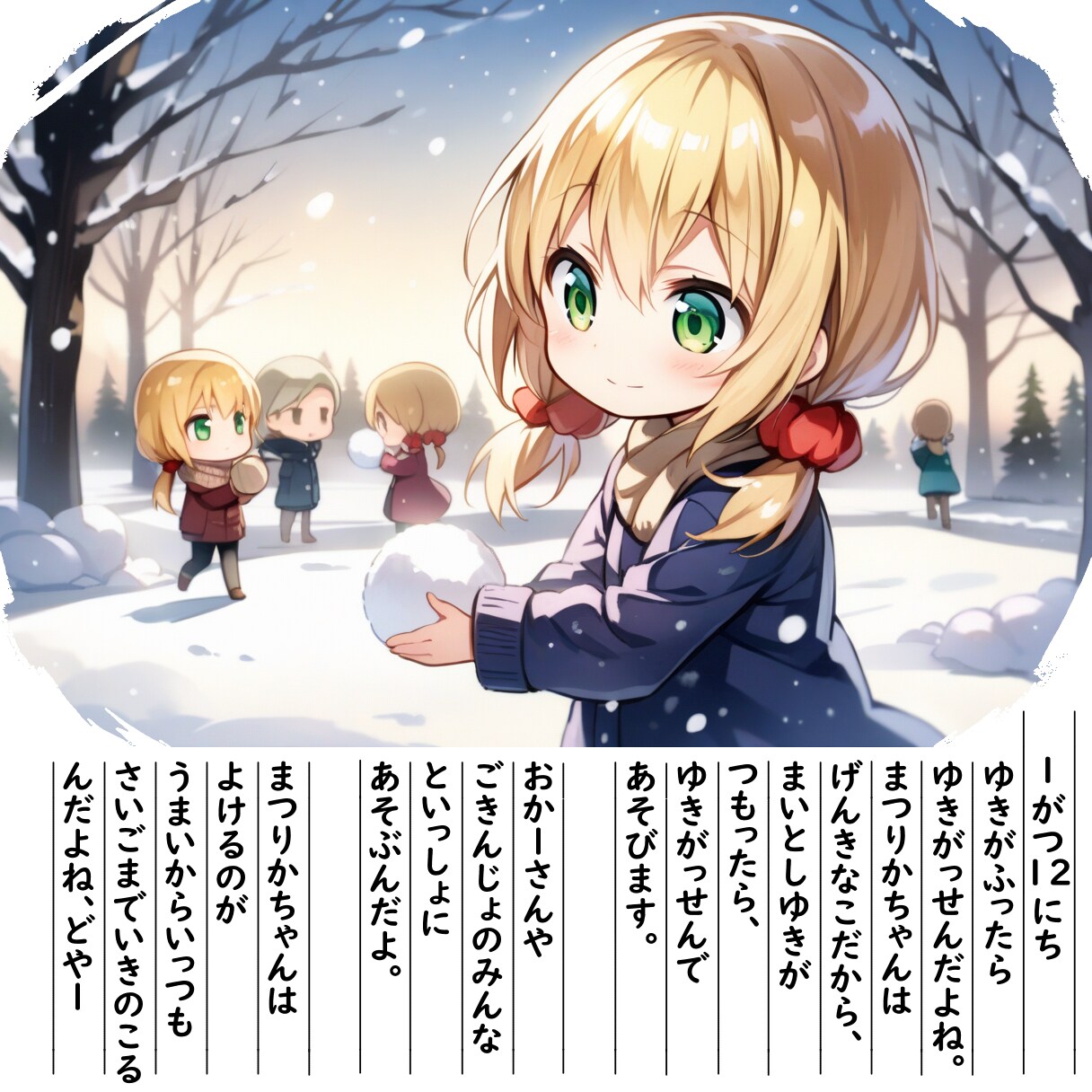 【絵日記】ゆきがっせんです | の人気AIイラスト・グラビア