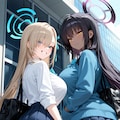 アスナとカリン　制服1 3枚目