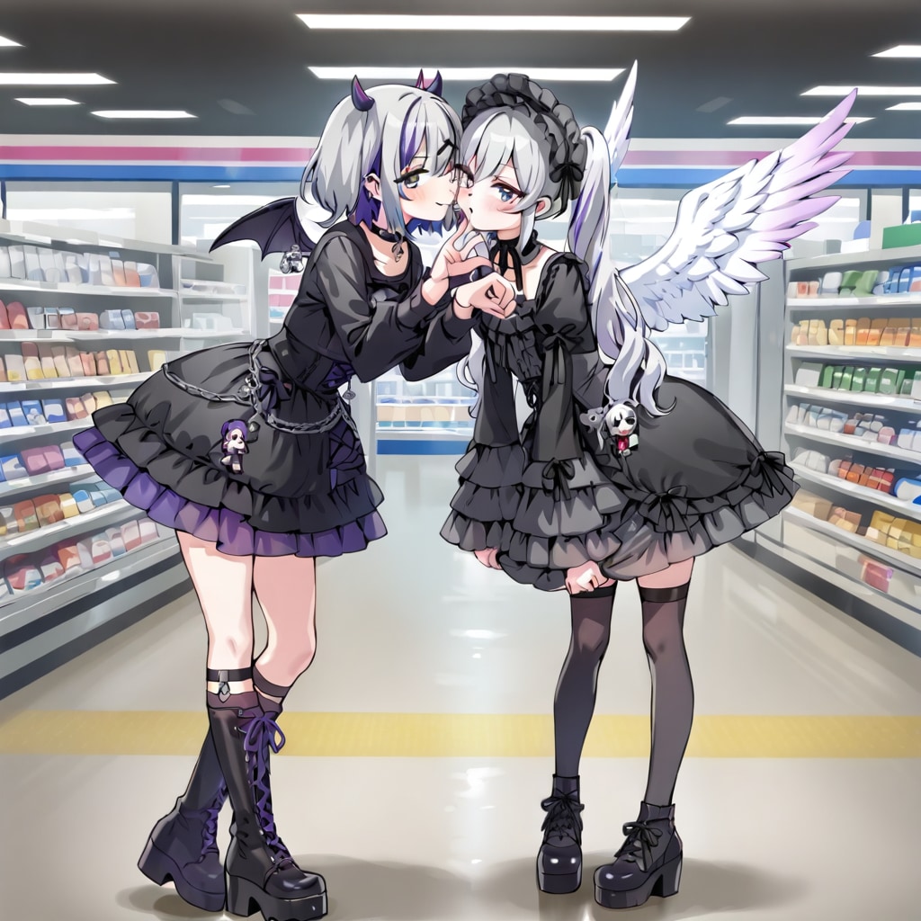 翼を持ったゴスロリ